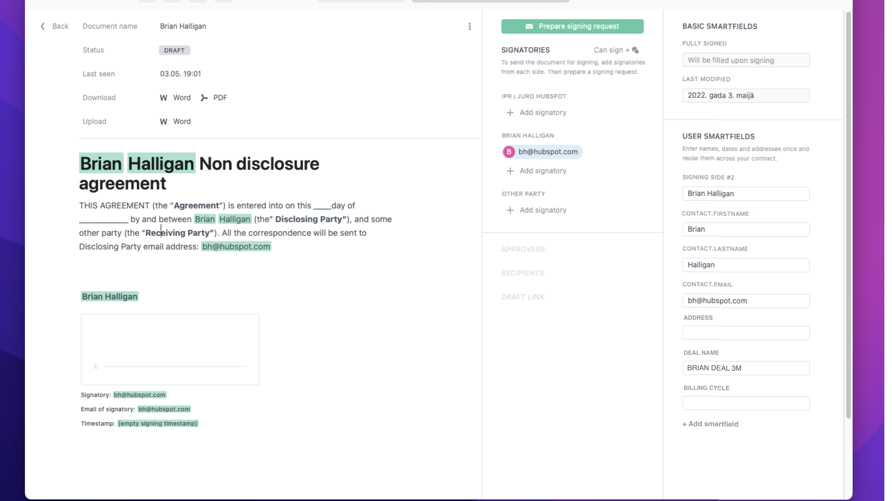 Juro | Contract Management - Sales Enablement App for HubSpot | Juro